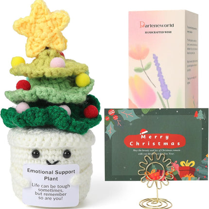 Festive Handmade Crochet Christmas Tree Gift for Women Mom Coworkers Teacher