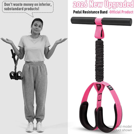 Pedal Resistance Band with Handle Foot Pedal Exercise Equipment for Workout