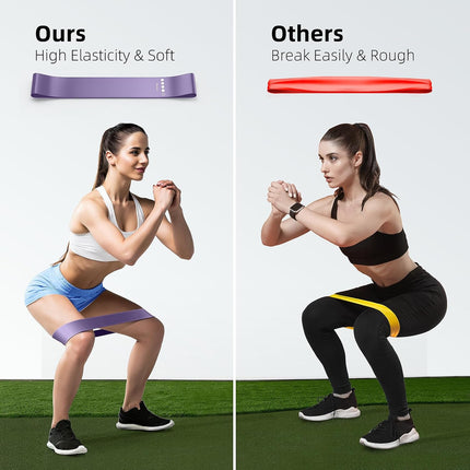 5 Pack Resistance Loop Bands for Strength Training Stretching Home Gym Fitness