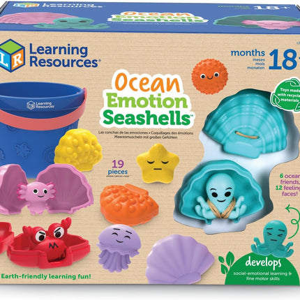 Ocean Animal Figures and Seashells Sensory Bin Toy Montessori Learning