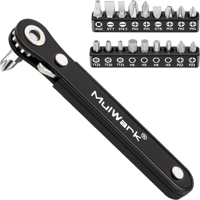 20pcs Small Screwdriver Set – 1/4" Right Angle, 90-Degree Offset for Tight Spaces