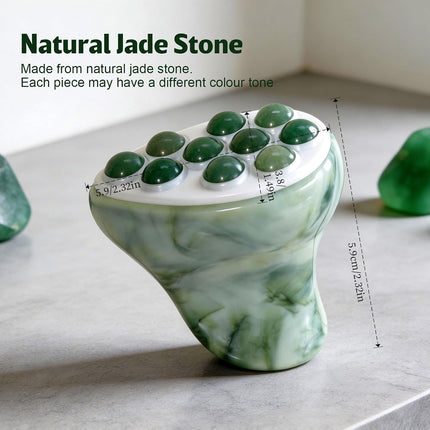 Face Roller & Gua Sha Facial Tool, Ice Eye Massager for Puffiness, Dark Circles & Skincare, Green
