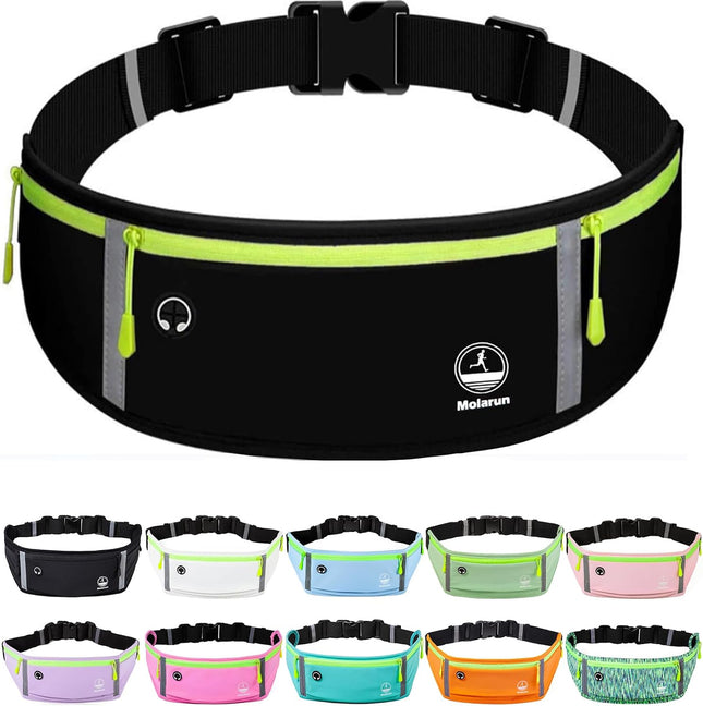 Running Belt Waist Pack, Slim Fanny Pack with Phone Holder for Jogging & Fitness