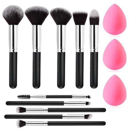 13-Pc Makeup Brush Set – Premium Kit with Sponges, Gift for Women & Teens