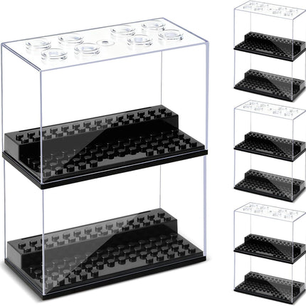8-Pack Small Acrylic Display Cases – Dustproof Storage Boxes for Collectibles