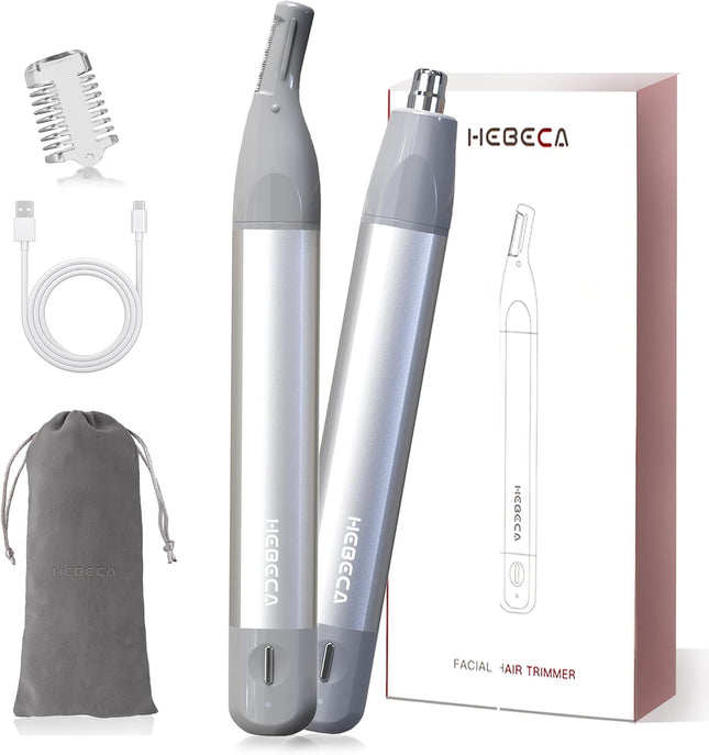 Men Women Nose Hair Trimmer Set with Ear Eyebrow & Facial Grooming Tools