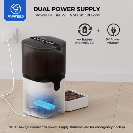 Smart Automatic Cat Feeder, WiFi, App Control, Alexa Compatible, 1-10 Meals/Day