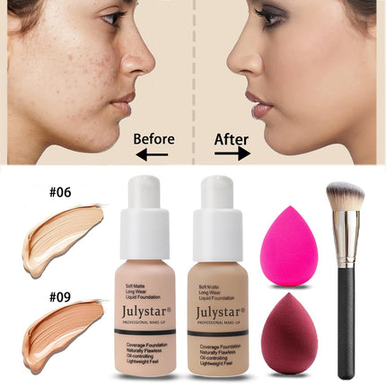 Complete Makeup Set for Women Teens Eyeshadow Lipstick Brush Sponge Kit