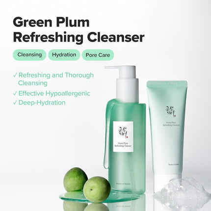 Green Plum Refreshing Gel Cleanser – Deep Pore, Acne & Blackhead Remover 100ml