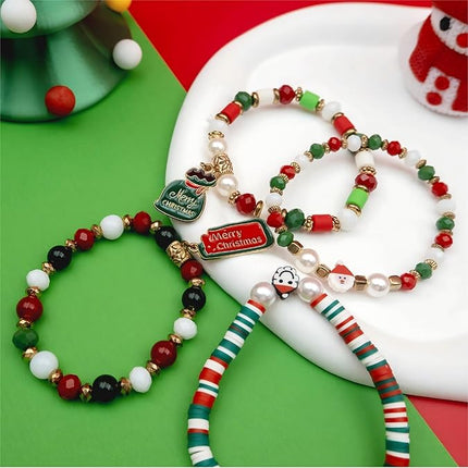 Christmas Jewelry for Women – Beaded Stretch Bracelets & Stocking Gifts
