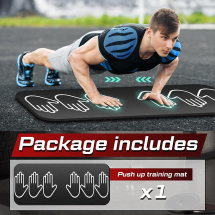 15mm Non-Slip Fitness Mat: Home Workout Pad with Hand Placement for Push-Ups & Sit-Ups