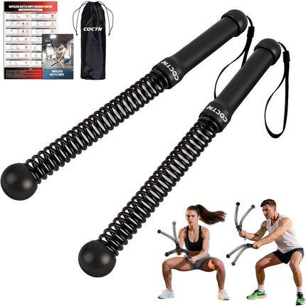 Battle Rope for Home Gym Heavy Duty Portable Ropeless Weighted Rope HIIT Arm Trainer