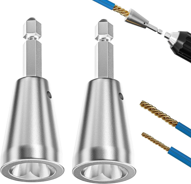 2PCS Wire Nut Twister – 6mm Hex Shank Cable Tool for 9-22 AWG Wire Twisting