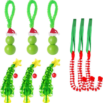 30-Piece Holiday Ornament Craft Kit – DIY Beaded Tree, Candy Cane & Ball Christmas Decorations