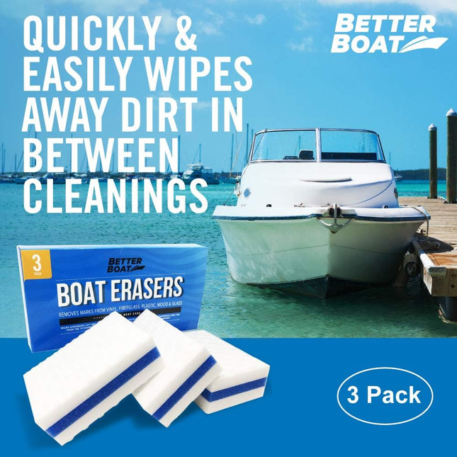 Premium Boat Scuff Erasers for Cleaning Vinyl, Decks & Hull – Gift for Boaters