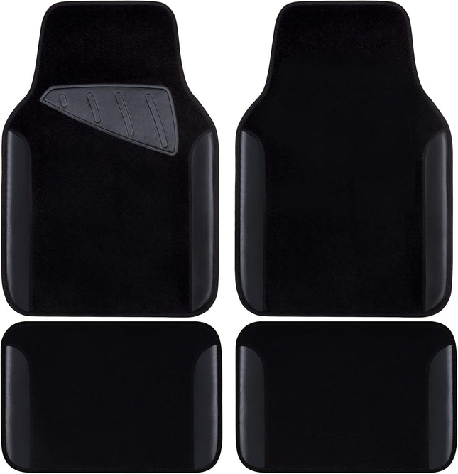 Waterproof Universal Fit Car Floor Mats, Faux Leather, Anti-Slip, Set of 4