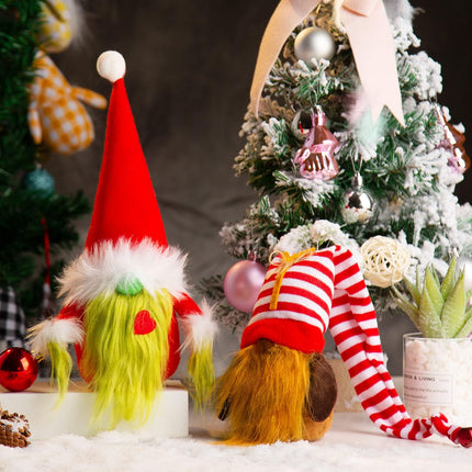 2-Pack Christmas Gnomes Decorations – Handmade Swedish Tomte Plush Gnomes, Scandinavian Holiday Decor