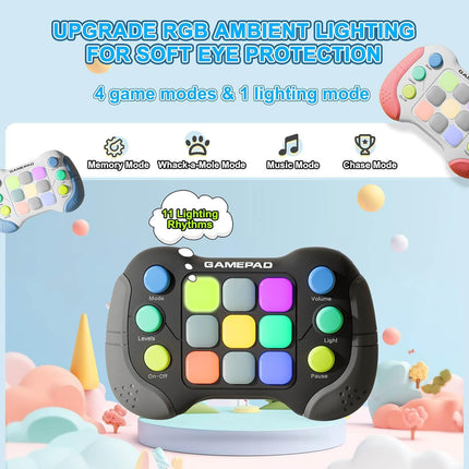 Upgraded Flashing Handheld Game – Fast Push Fidget Toy for Kids 3–12