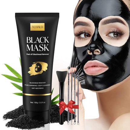 Blackhead Remover Mask Kit with Charcoal Peel-Off Mask and Pore Extractors