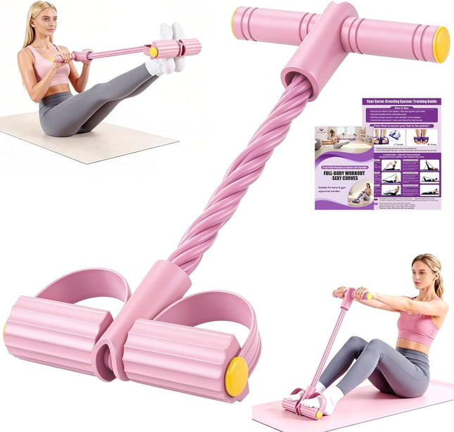 Foot Pedal Resistance Bands with Handles Elastic Yoga Exercise Bands Home Gym
