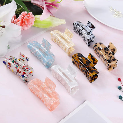 8PCS 3" Claw Hair Clips for Women, Large Hair Accessories for Styling & Updos