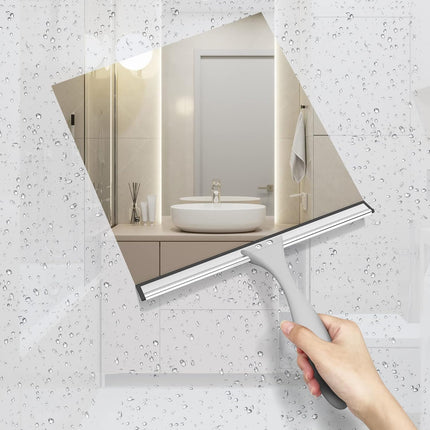 10in Shower Squeegee with Hook Glass Door Window Mirror Tile Car Cleaner