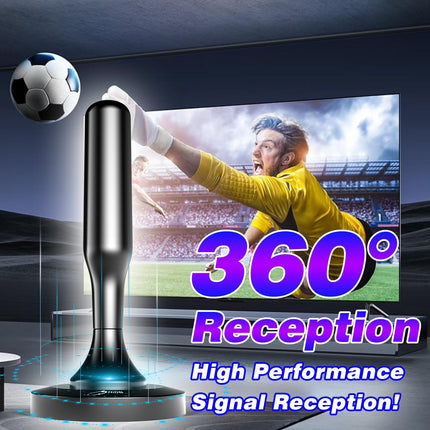 Smart TV Indoor Antenna – Long Range Reception, Easy Install, 10ft Cable