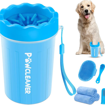 Dog Paw Cleaner Kit, 7-in-1 with Toothbrushes, Towels, and Bath Brush (Medium)
