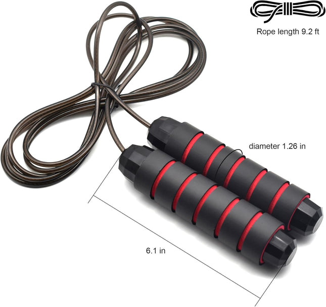 Jump Rope for Exercise – Adjustable, Speed Rope with Bearings, Women & Men