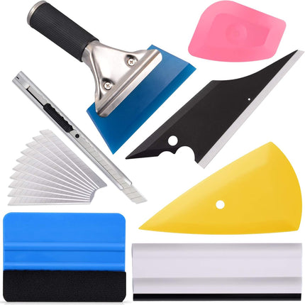 7PCS Vinyl Wrap Window Tint Kit – Vehicle Tinting Tools, Scraper, Squeegee, Knife