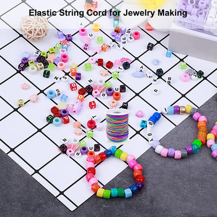 Rainbow Stretchy String 1mm – Elastic Cord for Bracelets, Necklaces & Crafts