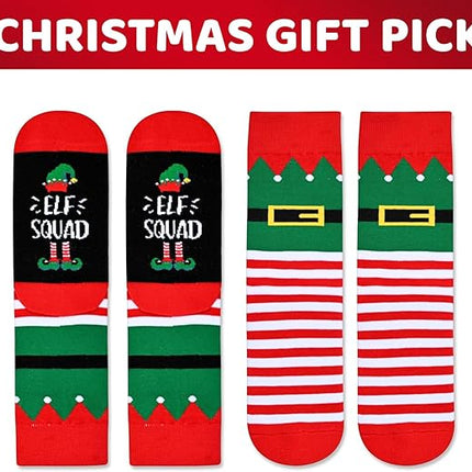 Christmas Socks for Kids – Elf Socks Secret Santa Gifts for Boys & Girls 2-12 Years