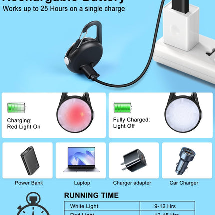 2-Pack Rechargeable LED Dog Collar Lights, 4 Modes for Night Walking (Black)