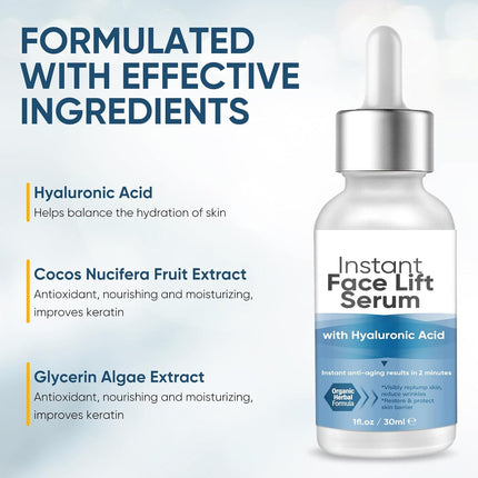 Instant Face Lift Serum – 2-Minute Skin Tightening with Hyaluronic Acid