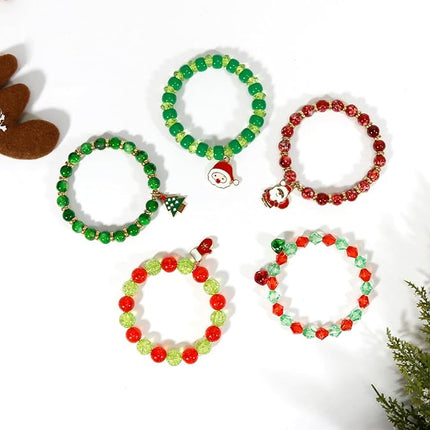 40 Pcs Boho Stretch Bracelets for Women – Stackable Elastic Friendship Set