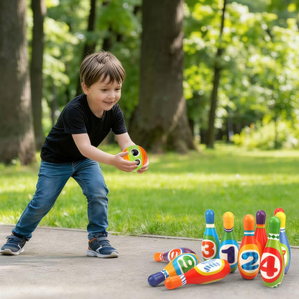 Toddler Bowling Toy Set with Soft Foam Pins for Boys & Girls Birthday Gifts