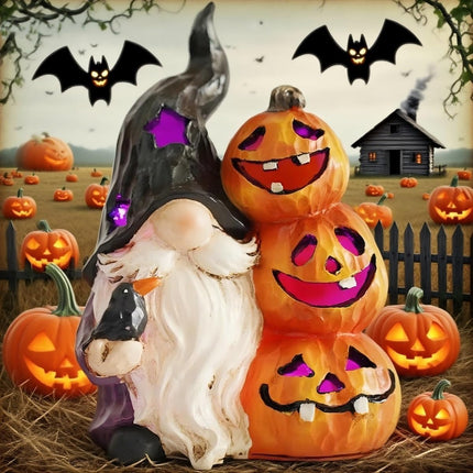 Hodao Fall Pumpkin Gnome Decor – Premium Halloween Swedish Elf Tabletop Figurine