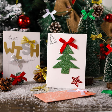 50PCS Mini Bow Ribbons for Gift Wrapping Crafts Tree Decor and Holiday Gifts