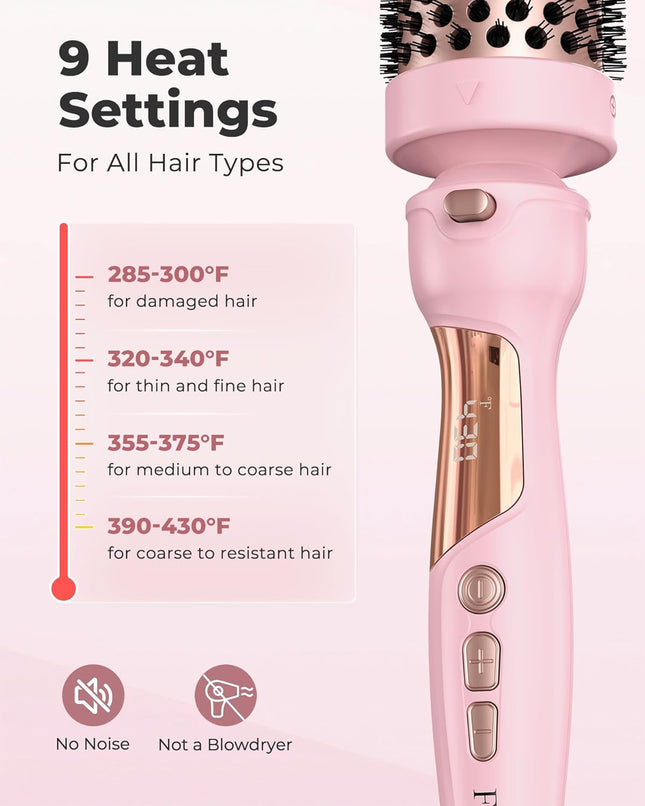 3PCS Interchangeable Curling Iron Set with Ceramic Hot Brush for Hair