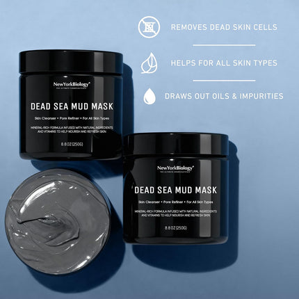 Dead Sea Mud Mask for Face & Body, 8.8oz, Pore Refining Natural Skincare
