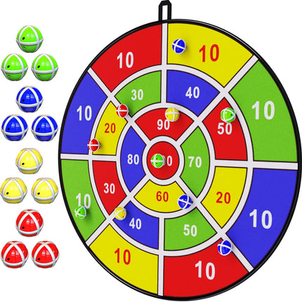 29" Large Dart Board for Kids with Sticky Balls, Indoor & Outdoor Game