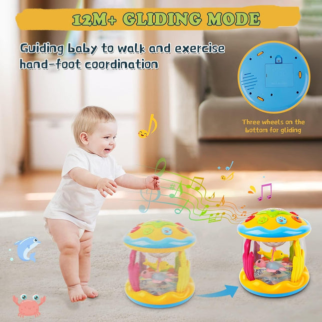 Baby Ocean Musical Toy – Rotating Light-Up Toy for 6–12 Months Boys