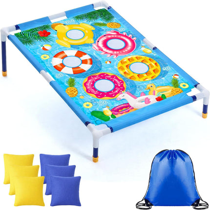Bean Bag Toss Game for Kids, Portable Cornhole Set with Bean Bags, Indoor Outdoor Yard Toy