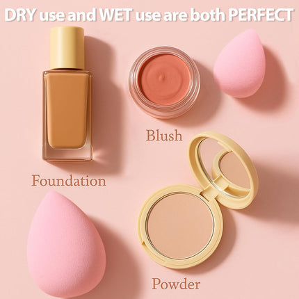 7PCS Makeup Sponge Set Blender Beauty Sponges Latex Free with Travel Case