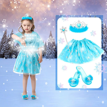 Princess Dress Up Shoes & Costume Set – Unicorn, Mermaid & Ice Princess 3–6