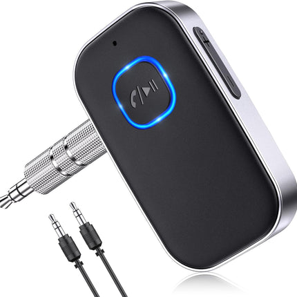 Bluetooth Receiver for Car, 3.5mm AUX Wireless Audio Adapter with Mic