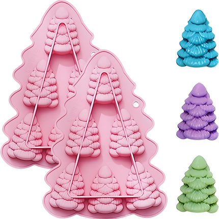2-Pack Christmas Tree Silicone Molds – 3D Holiday Baking for Chocolate & Candy