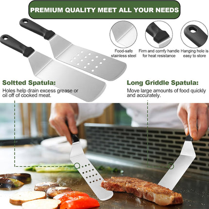 35PCS Griddle Accessories Kit, Flat Top Grill Tools Set for Blackstone & Camp Chef