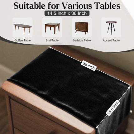 Black Velvet Table Runner 36" – Luxury Christmas & Thanksgiving Decor