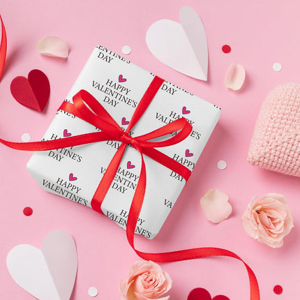 Valentine’s Day Wrapping Paper Roll: Sweet Heart Design, 17” x 16.5’ for Gifts